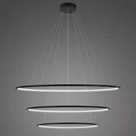 Lampy sufitowe - Altavola Design Lampa wisząca Nowoczesna lampa sufitowa LED do wysokiego pokoju Altavola Led shape okręgi LED LA075/P_100_in_4k_black LA075/P_100_in_4k_black - miniaturka - grafika 1