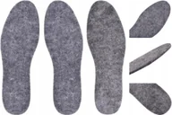 Akcesoria obuwnicze - SZARE Wkładki do butów FILC WEŁNA FUTRO Wyściółki XXXL Poduszki 48 / G11-14 - miniaturka - grafika 1