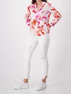 Bluzki damskie - monari Bluzka w kolorze czerwono-różowym - miniaturka - grafika 1