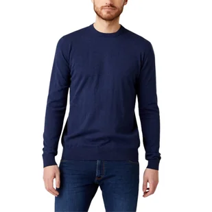 Sweter męski Wrangler Crew Knit bawełniany granatowy-S - Swetry męskie - miniaturka - grafika 1
