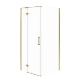 Kabiny prysznicowe - Kabina prysznicowa Cersanit Jota 80x80x195 kwadratowa złoty transparentne S160-023 - miniaturka - grafika 1