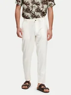 Spodnie męskie - Selected Homme Chinosy 16087636 Biały Slim Tapered Fit - miniaturka - grafika 1