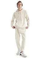 Swetry męskie - DeFacto Sweter z długim rękawem męski - okrągły dekolt bluza męska (beżowy, XL), beżowy - miniaturka - grafika 1