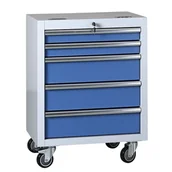 Szafy i regały magazynowe - B2B Partner Szafka warsztatowa na kółkach EXPERT, 5 szuflad TGC1305W - miniaturka - grafika 1