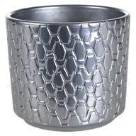 Donice - Osłonka ceramiczna Cylinder 16 cm chrom Cermax - miniaturka - grafika 1