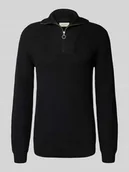Swetry męskie - Bluza z kołnierzem i detalem z logo model ‘DENO’ - miniaturka - grafika 1