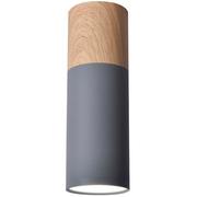 Lampy sufitowe - Candellux Lampa sufitowa szaro-drewniana 6,8x20cm Tuba 2284286 2284286 - miniaturka - grafika 1