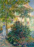 Plakaty - Galeria Plakatu, Plakat, Camille monet in the garden at the house in argenteuil, Claude Monet, 61x91,5 cm - miniaturka - grafika 1