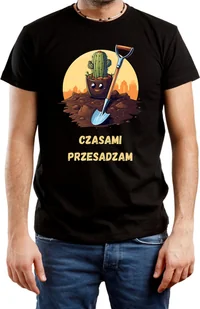 T-SHIRT MĘSKI PREZENT DZIAŁKOWIEC DZIAŁKA OGRÓD KOSZULKA CZARNA R-3XL A395 - Koszulki męskie - miniaturka - grafika 1