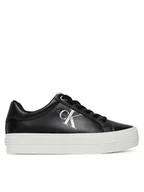 Trampki damskie - Calvin Klein Jeans Tenisówki YW0YW00847 Czarny - miniaturka - grafika 1