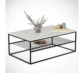 Ławy i stoliki kawowe - Stolik kawowy ETNA 43x95 cm szary/czarny - miniaturka - grafika 1