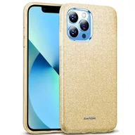 Etui i futerały do telefonów - Etui na telefon komórkowy iPhone 13 Pro, brokatowe etui ochronne TPU, złote - miniaturka - grafika 1