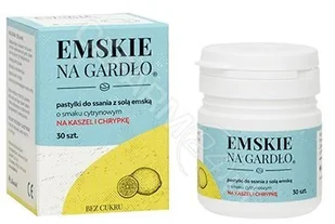 Ziołolek EMSKIE NA GARDŁO Pastylki do ssania z solą emską o smaku cytrynowym 30 szt 9089644 - Pozostałe kosmetyki - miniaturka - grafika 2