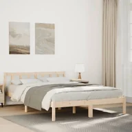 Łóżka - Dłuższe łóżko bez materaca, 140x220 cm, lite drewno sosnowe - miniaturka - grafika 1