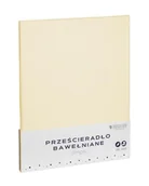 Prześcieradła - Prześcieradło 200 x 220 Baw bez Gumki Simply Krem - miniaturka - grafika 1