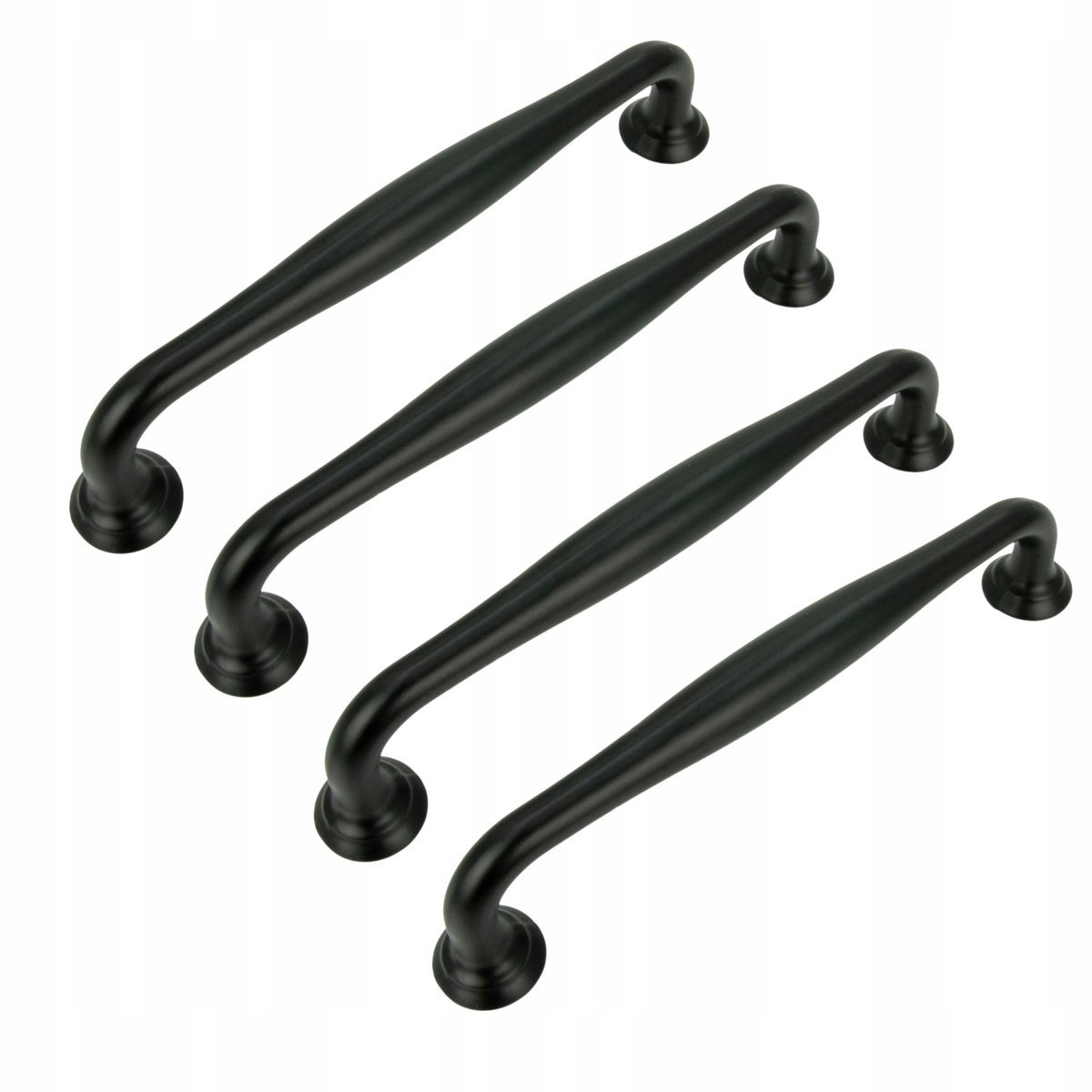 4 x Uchwyt meblowy czarny 128 mm retro uchwyty do szafek szuflad do mebli