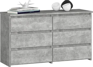 Fabryka Mebli Akord Komoda do salonu CL 100 cm 6 szuflad klasyczna - beton - Komody - miniaturka - grafika 1