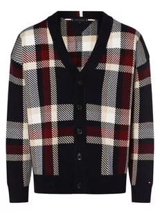 Tommy Hilfiger - Kardigan męski, niebieski|wielokolorowy - Swetry męskie - miniaturka - grafika 1