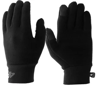 Rękawiczki - Rękawiczki dziecięce 4F U038 21S czarne S/M - grafika 1