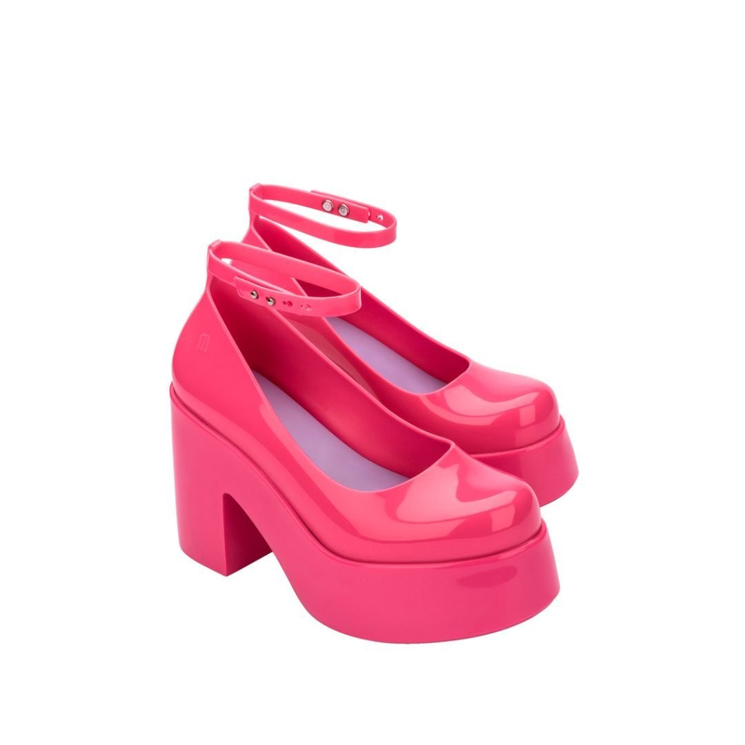 Melissa Doll Heel Ad Pink Lilac Półbuty Damskie Na Obcasie Różowe 38