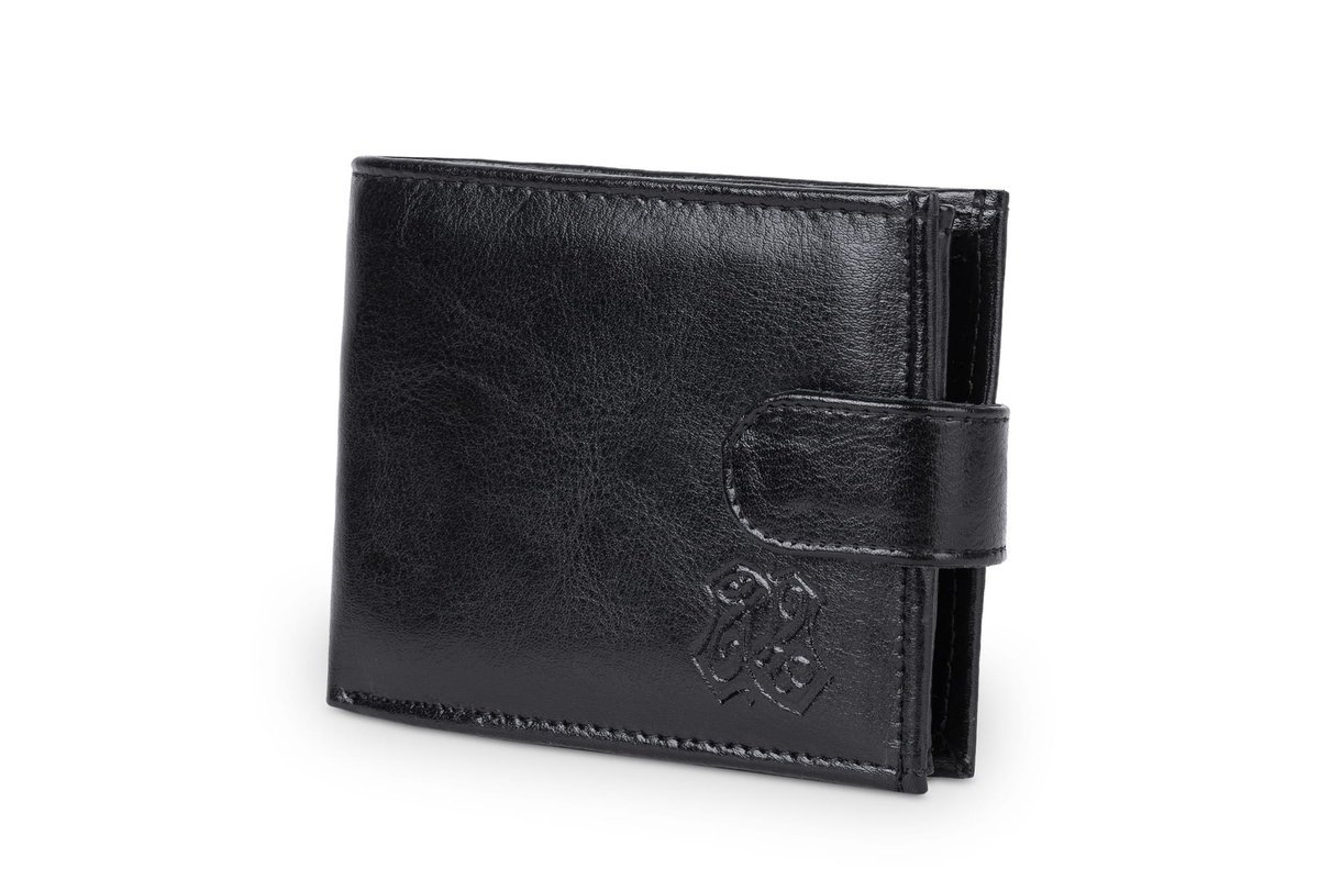 Portfel Męski Skórzany Kaletnik Syndon Czarny