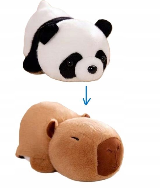 TM Toys Kapibara & Panda biała Maskotka dwustronna 35cm