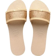 Sandały damskie - Havaianas You Angra Glitter, Sandały damskie Ciabatta, Beżowy, 37/38 EU - miniaturka - grafika 1