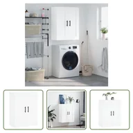 Szafki do salonu - The Living Store Szafka ścienna biała 69,5x34x90 cm Materiał drewnopochodny - miniaturka - grafika 1