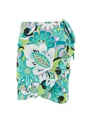 Spódnice - Trendyol Damska spódnica mini Wrapover, zielono-wielokolorowa, 34, Zielony-wielokolorowy, 60 - miniaturka - grafika 1