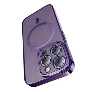 Zestaw Etui Baseus Glitter Magnetic do iPhone 14 Pro (fioletowe) + szkło hartowane + zestaw czyszczący - Etui i futerały do telefonów - miniaturka - grafika 2