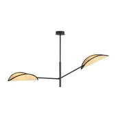 Lampy sufitowe - Emibig Vene lampa sufitowa 2-punktowa czarna/rattan 1160/2 1160/2 - miniaturka - grafika 1