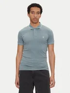 Koszulki męskie - Calvin Klein Jeans Polo J30J315603 Niebieski Slim Fit - miniaturka - grafika 1