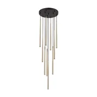 Lampy sufitowe - PIANO BLACK GOLD LAMPA WISZACA 10 - miniaturka - grafika 1