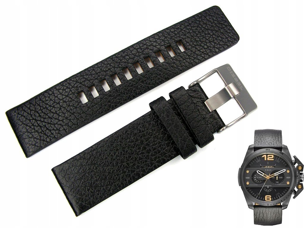 Pasek DIESEL DZ4386 czarny skórzany 24 mm