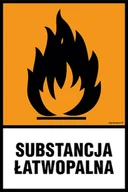 Systemy ekspozycyjne i znaki informacyjne - LB006 SUBSTANCJA ŁATWOPALNA, PN - PŁYTA PCV 1MM; (100X150MM) - miniaturka - grafika 1