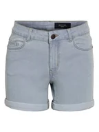 Spodnie sportowe damskie - Noisy May Szorty jeansowe Debby 27032491 Niebieski Slim Fit - miniaturka - grafika 1