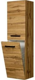 Regał łazienkowy dąb naturalny 40x143,5cm FOKUS NEW LOFT z koszem - Szafki łazienkowe - miniaturka - grafika 1