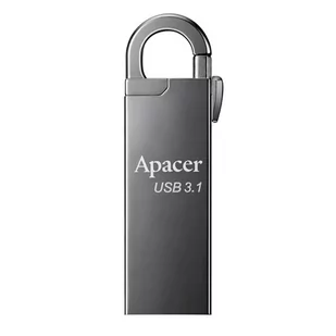 Apacer USB flash disk, USB 3.0, 64GB, AH15A, srebrny, AP64GAH15AA-1, USB A, z karabinkiem - Pendrive - miniaturka - grafika 1