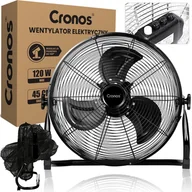 Wentylatory - Wentylator podłogowy mocny wiatrak 120W Cronos KYT-30D1 Czarny - miniaturka - grafika 1
