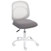 Fotele i krzesła biurowe - Beliani Krzesło obrotowe BLISSFUL Szary - miniaturka - grafika 1