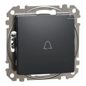 Klawisze i ramki - Schneider Electric Przycisk "dzwonek", czarny antracyt SEDNA DESIGN - miniaturka - grafika 1