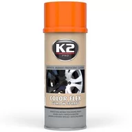 Kosmetyki samochodowe - K2 Melle COLOR FLEX 400ml pomarańczowy guma w sprayu L343PO - miniaturka - grafika 1