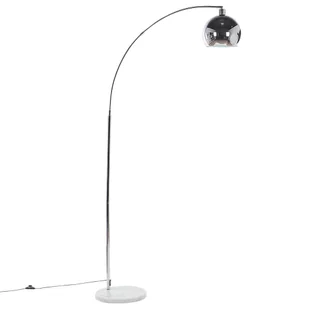Lampa Podłogowa Metalowa Srebrna Paroo - Lampy stojące - miniaturka - grafika 1
