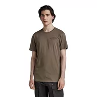 Koszulki męskie - G-STAR RAW Męski T-Shirt Faded RAW Back gr Slim r t, brązowy (Turf C506-273), XS - miniaturka - grafika 1