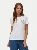 Koszulki i topy damskie - Vero Moda T-Shirt Ikami 10340181 Biały Regular Fit - miniaturka - grafika 1
