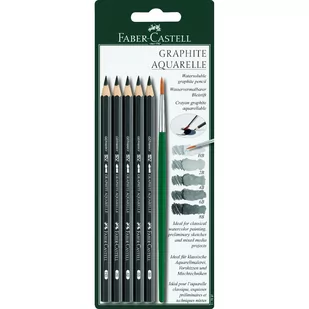 Faber-Castell ołówek akwarelowy Art Aquarelle z pędzelkiem, 5 sztuk - Pędzle - miniaturka - grafika 1