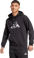 Bluzy męskie - Bluza męska adidas Camo 3B Hoodie czarna JM6378 XL - miniaturka - grafika 1