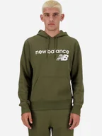 Bluzy męskie - Bluza męska z kapturem kangurka New Balance NBMT03910DMO XL Oliwkowa (197375441627) - miniaturka - grafika 1