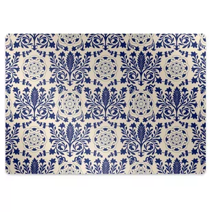 Mata na podłogę pod krzesło Niebieski wzór 120x90 cm - Podnóżki, podpórki, podkładki - miniaturka - grafika 1