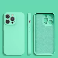 Etui i futerały do telefonów - Etui na telefon Silicone Case do Samsung Galaxy A14/A14 5G silikonowy pokrowiec miętowozielone - miniaturka - grafika 1